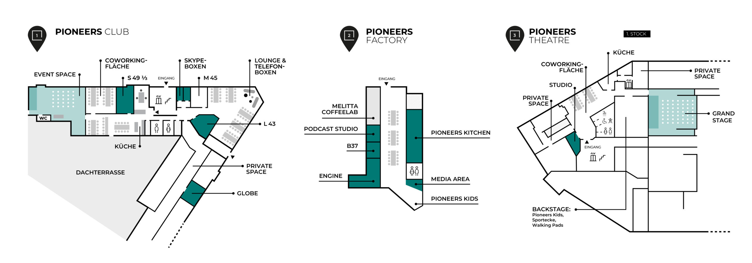 Grundriss Pioneers Club